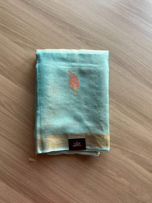 Handwoven Silk Tissue Jamdani Saree -8932