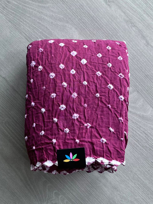 Simple Bandhani Cotton Saree-12873-12876