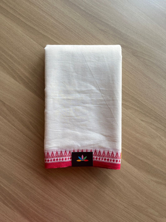 Temple Border Handloom Bengal Soft Cotton Saree -21917