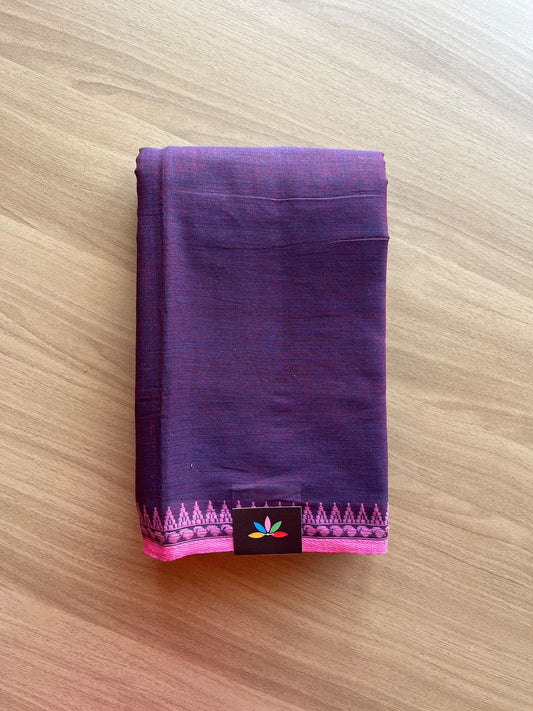 Temple Border Handloom Bengal Soft Cotton Saree -21918