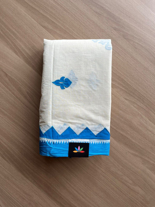Appliqué work Bengal Cotton Saree (Without blouse) -22974