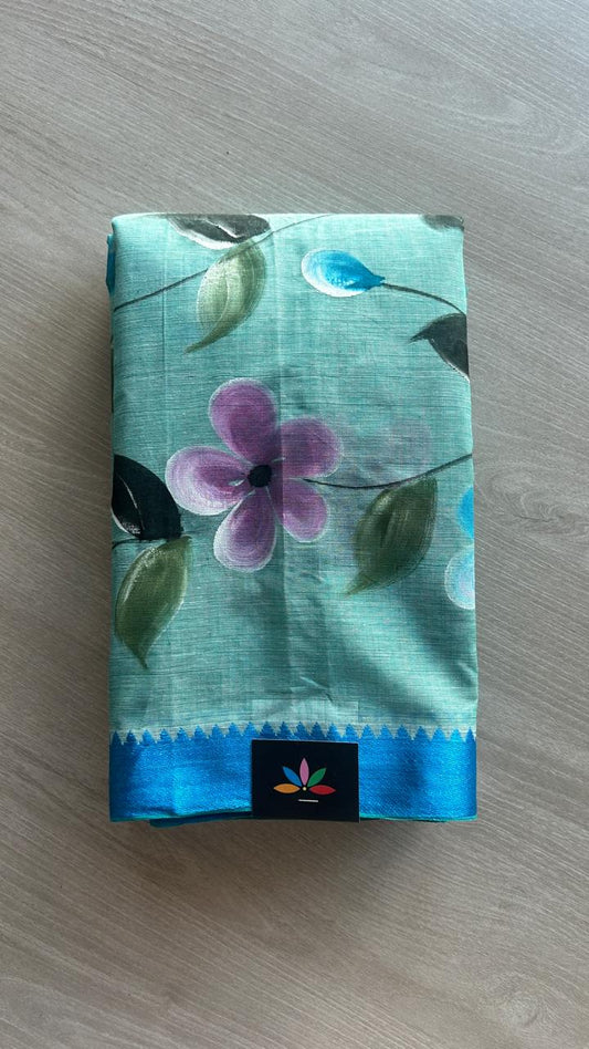 Hand painted Bengal Cotton Saree-24537