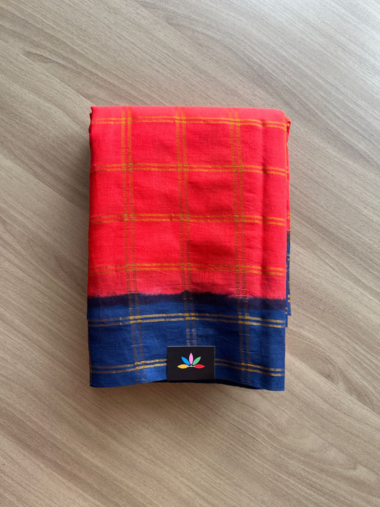 Big Zari Checks Cotton Saree-21091