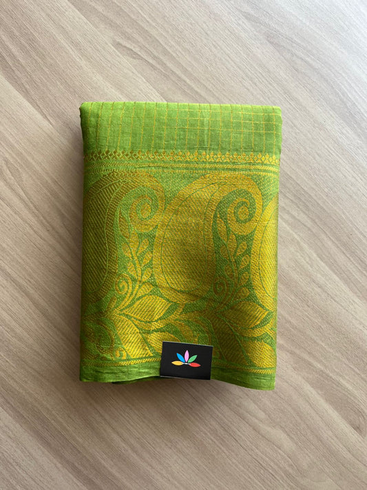 Zari Checks Shibori Big Border Cotton Saree-22376