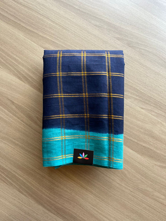 Big Zari Checks Cotton Saree-22387