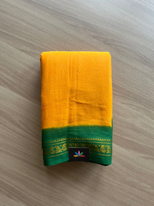 Contrast Small Annam Border Cotton Saree-22580