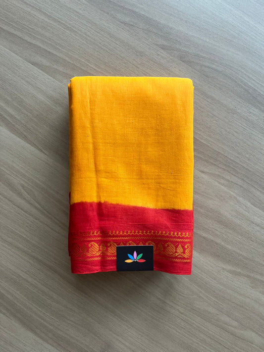Contrast Small Annam Border Cotton Saree-22581