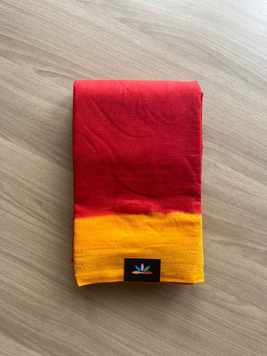 Contrast Small Annam Border Cotton Saree-22582-22583