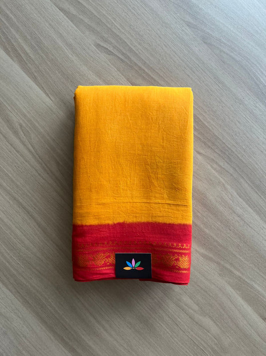 Contrast Small Annam Border Cotton Saree-22584