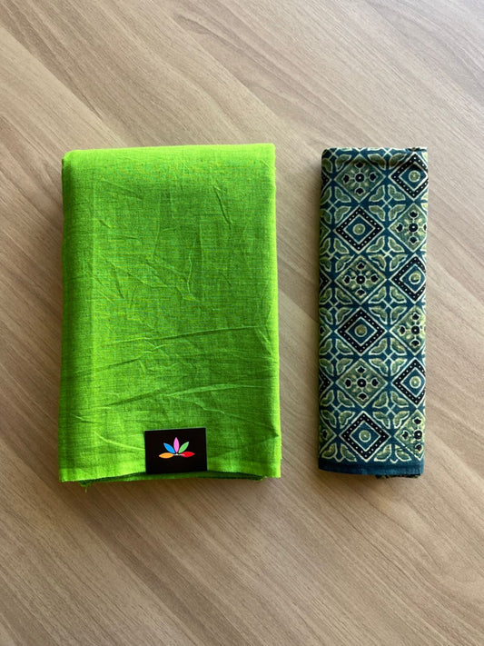 Plain Cotton Saree-13700