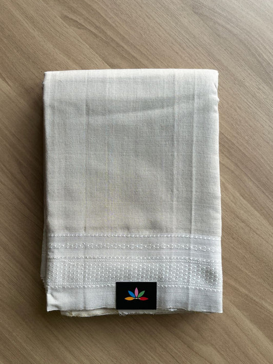 Handloom Viscose Cotton Saree with Chikki Paras Border -19521