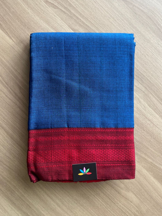 Handloom Viscose Cotton Saree with Chikki Paras Border -19525