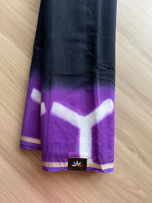 Handblock Printed Chanderi Cotton Silk Saree -15135