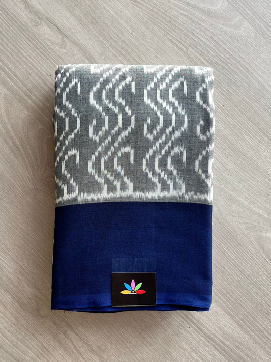 Handwoven Pochampally Ikkat Cotton Saree -12438
