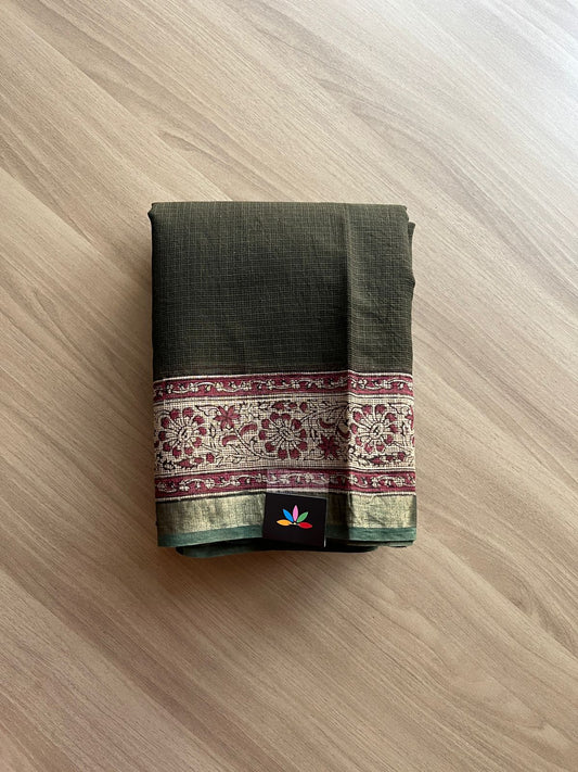 Handblock Printed Kota Doria Saree -18281-18282