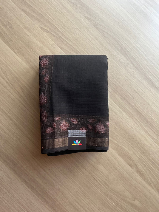 Handblock Printed Kota Doria Saree -18287-18288