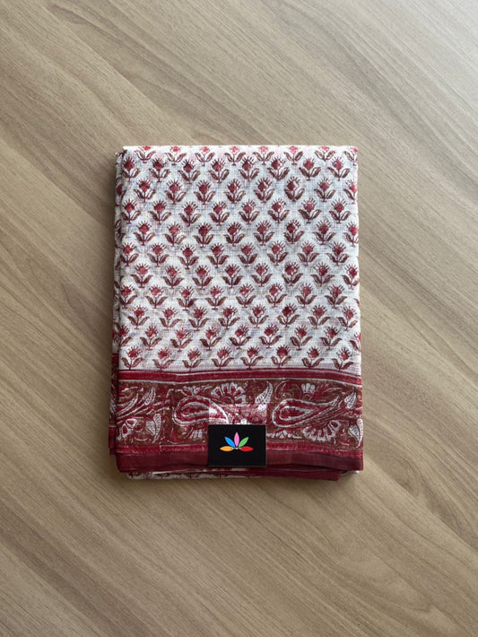 Handblock Printed Pure Kota Silk Saree -14422