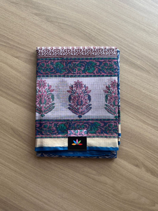 Handblock Printed Pure Kota Silk Saree -14424