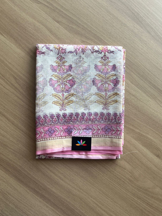 Handblock Printed Pure Kota Silk Saree -14425