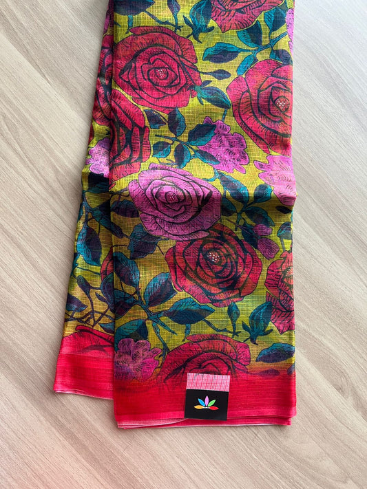 Digital Printed Pure Kota Silk Saree -15428