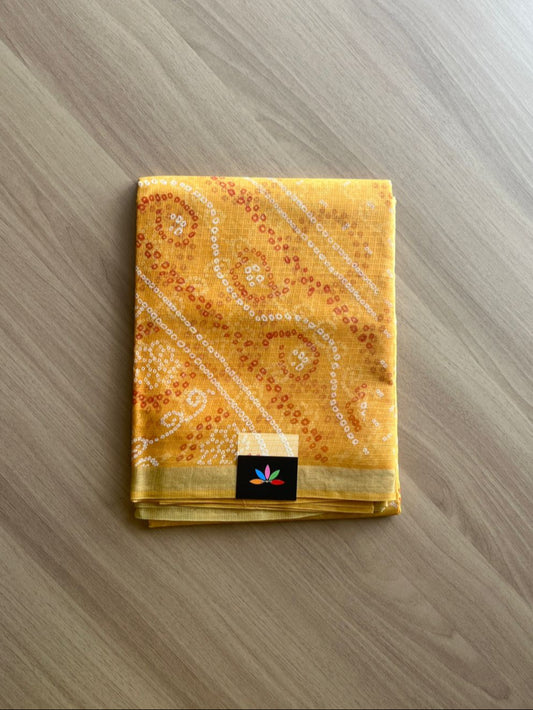 Bandhani Print Pure Kota Silk Saree -15431