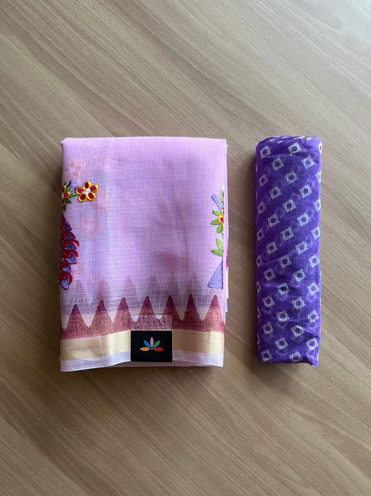 Simple Embroidery Kota Saree-22768