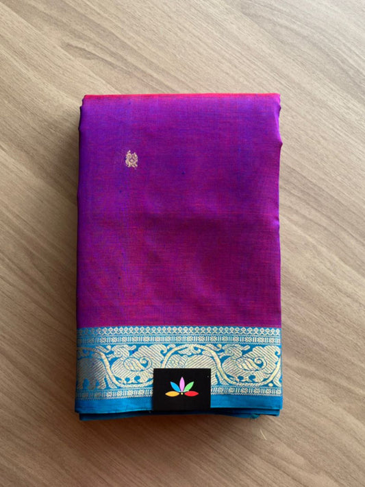 Small Border Handloom Kanchi Silk Cotton Saree-13990