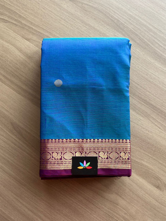 Small Border Handloom Kanchi Silk Cotton Saree-13991