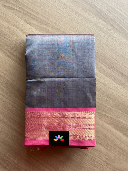 Orissa Weave Inspired Handloom Kanchi Silk Cotton Saree -13994