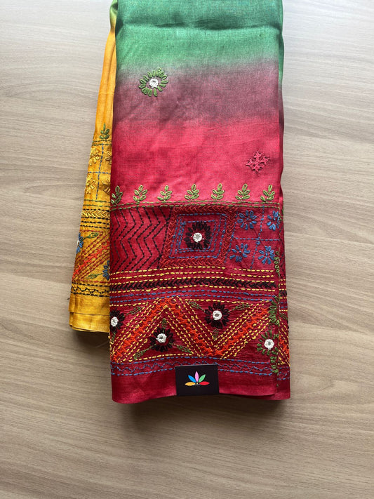 Exclusive Handcrafted Tussar Silk Lambani Saree-20187