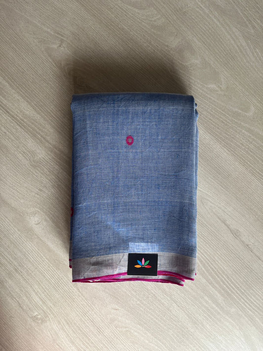 Tissue Linen Jamdani Saree -23647