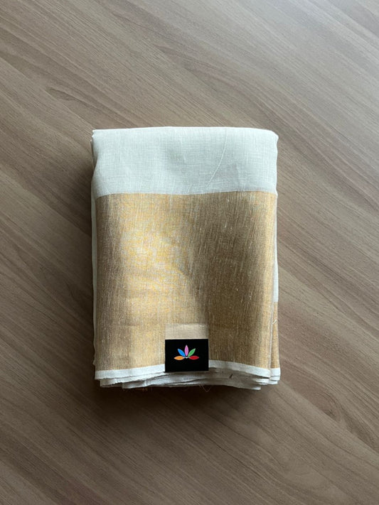 Simple Linen Saree -19158