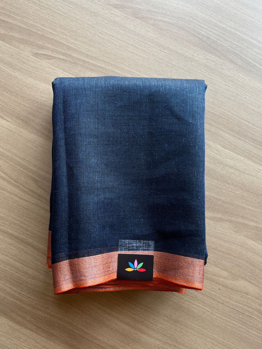 Simple Linen Saree -19157