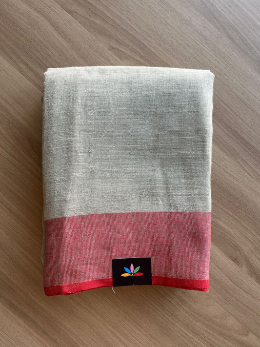 Simple Linen Saree -19184