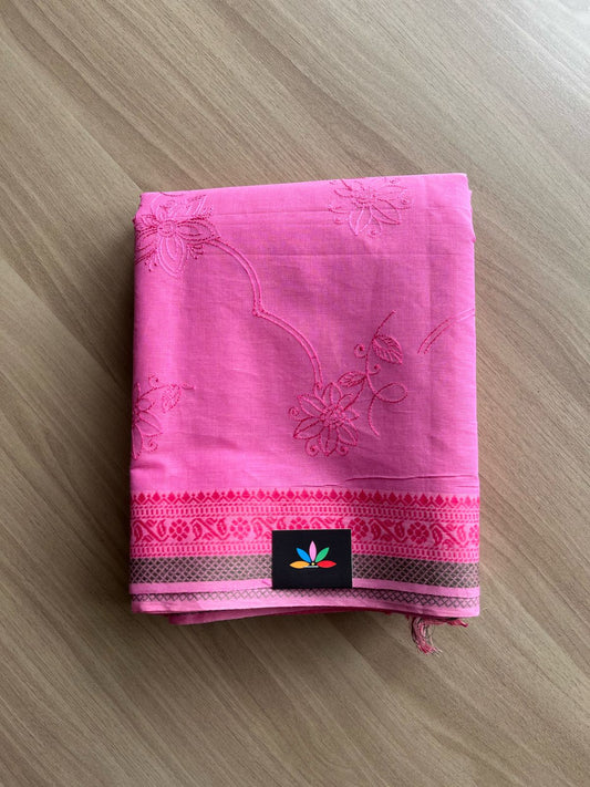 Embroidered Pure Cotton Sarees-21940