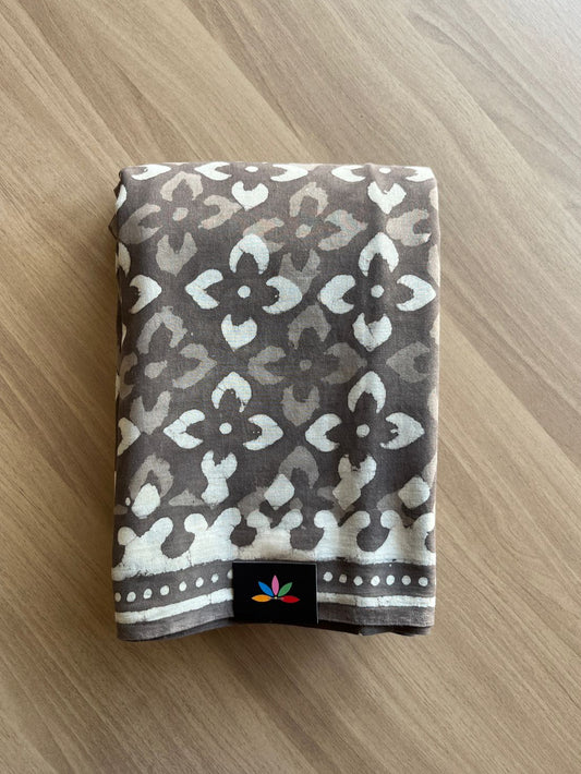 Handblock Printed Mul Cotton Saree -19228-16230