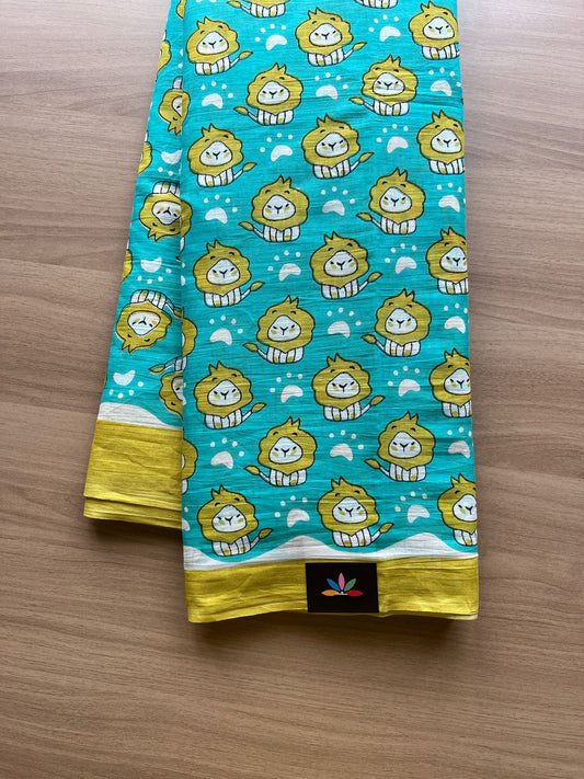 Quirky Printed Mul Cotton Saree-24271-24275