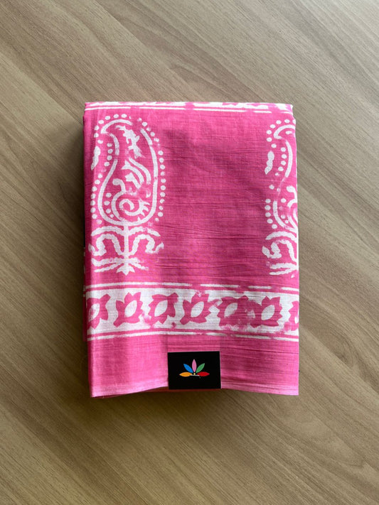Screen Printed Mul Cotton Saree-20467-20471