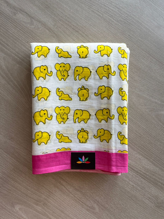 Quirky Printed Mul Cotton Saree-24216-24220