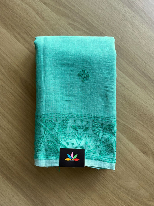 Kantha Hand Stitched Mul Cotton Saree -18848