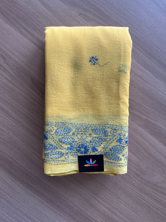 Kantha Hand Stitched Mul Cotton Saree -18850