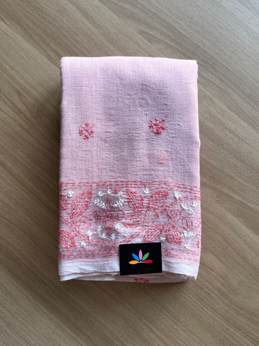 Kantha Hand Stitched Mul Cotton Saree -18853
