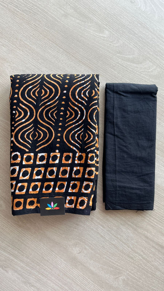 Block Printed Mul Cotton Saree-24453