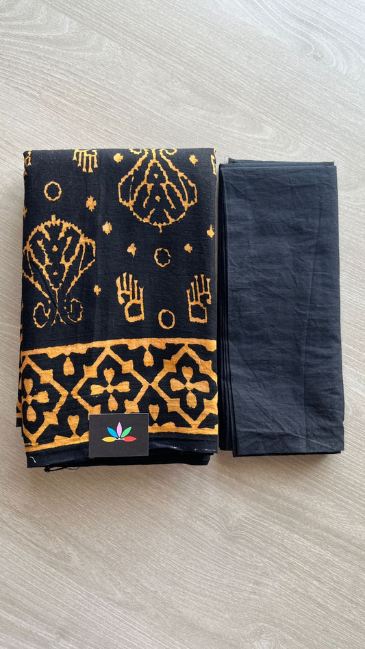 Block Printed Mul Cotton Saree-24455