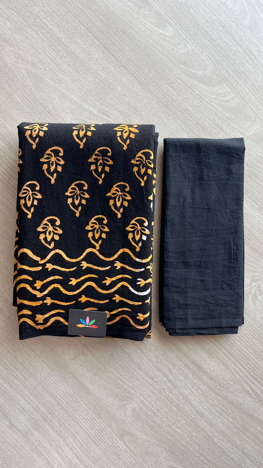 Block Printed Mul Cotton Saree-24457