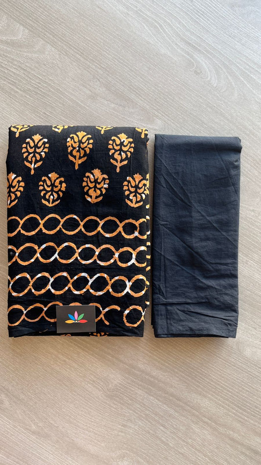 Block Printed Mul Cotton Saree-24458