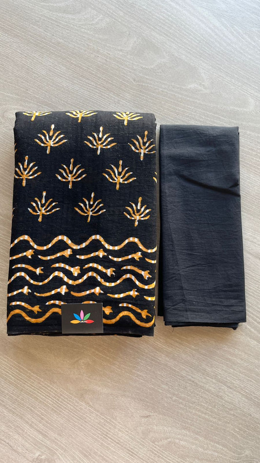 Block Printed Mul Cotton Saree-24459