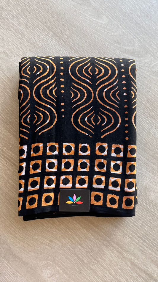 Block Printed Mul Cotton Saree-24460