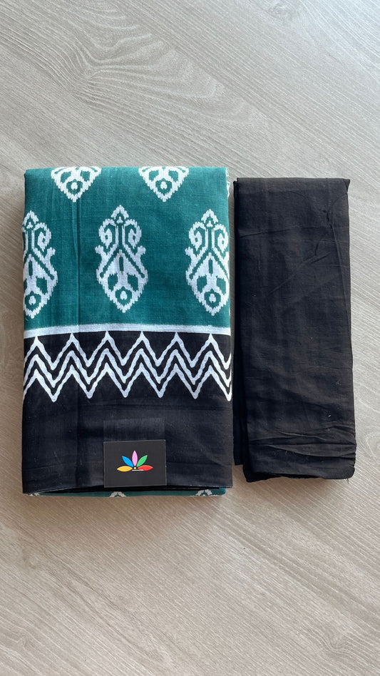 Screen Printed Mul Cotton Saree-24468