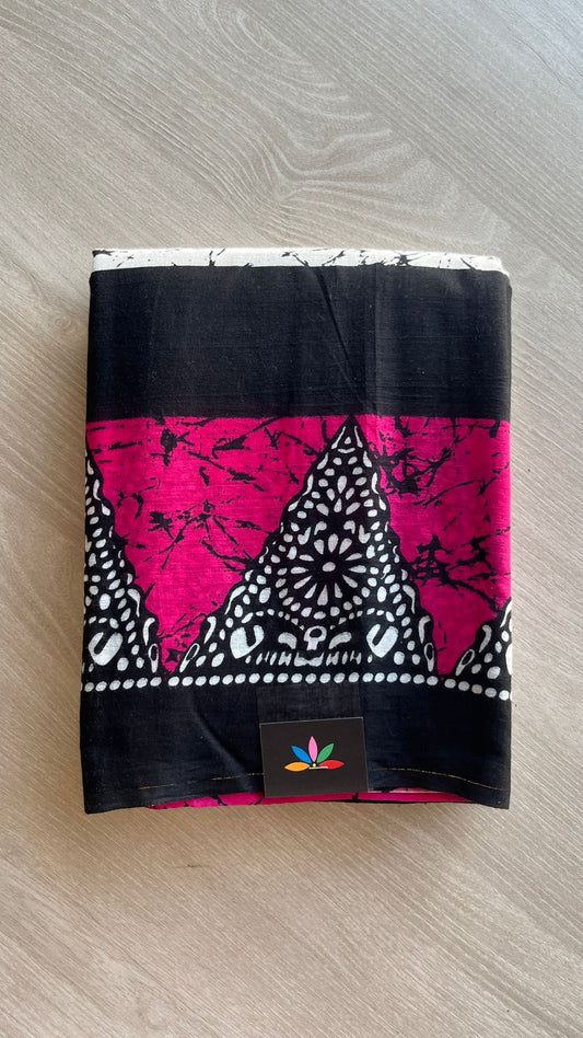 Screen Printed Mul Cotton Saree-24470